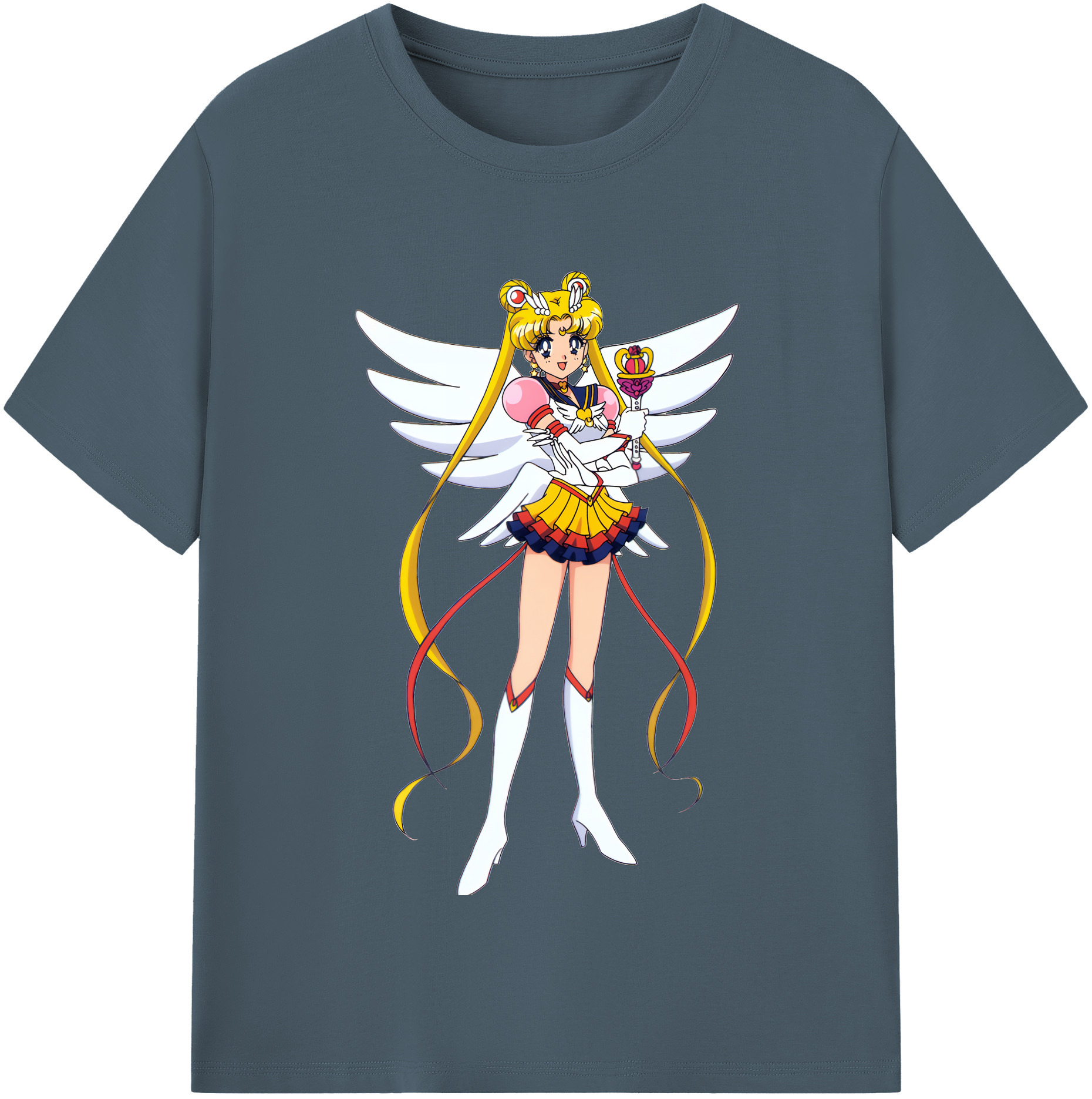 （画像用） 美少女戦士セーラームーン 月野 うさぎ つきの うさぎ Sailor Moon Tsukino Usagi 綿100％半袖Tシャツ（フロントプリント）